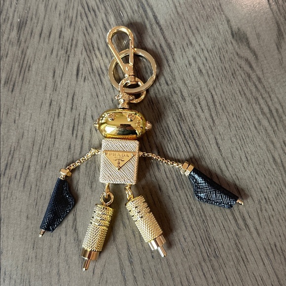 Prada Robot Saffiano Leather Keychain Charm - Picture 2 of 7